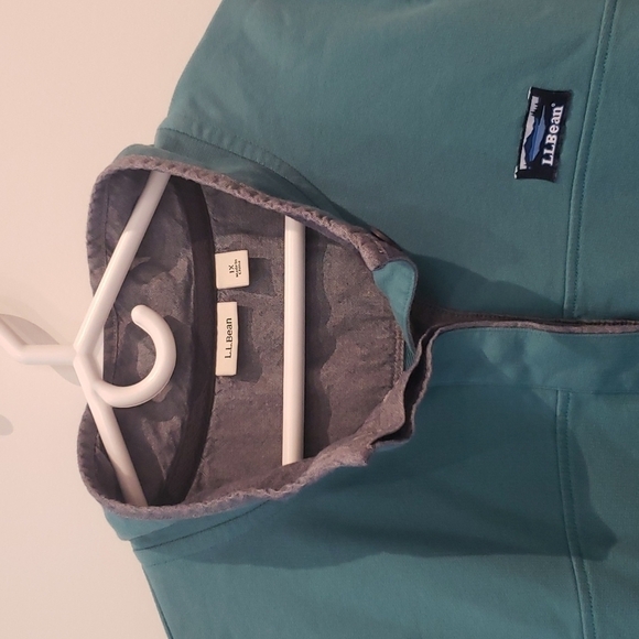 LL Bean Sweat Top Men's XL Green Button Down 3/4 Long Sleeves 100% Cotton - Picture 2 of 11